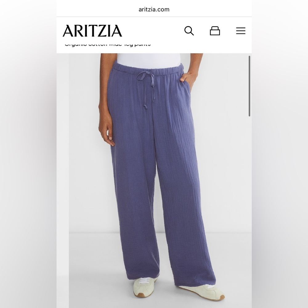Aritzia Sail Pants Size Small Periwinkle Purple Color